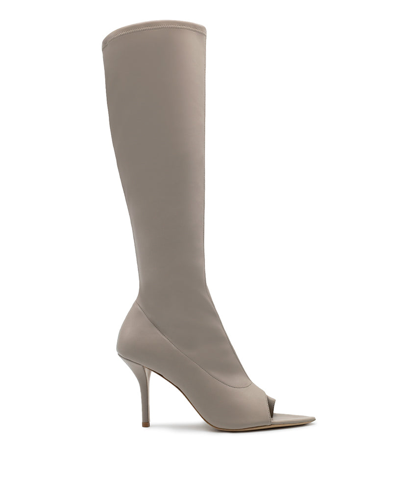 FREYA BOOT SYNTHETIC LEATHER STRETCH IN TAUPE