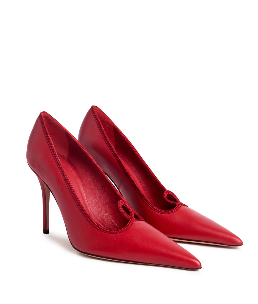 GALATEA CALF LEATHER IN CHERRY