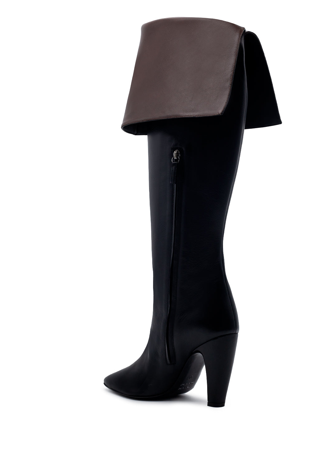 LOUISE BOOT BLACK/BROWN CALF LEATHER