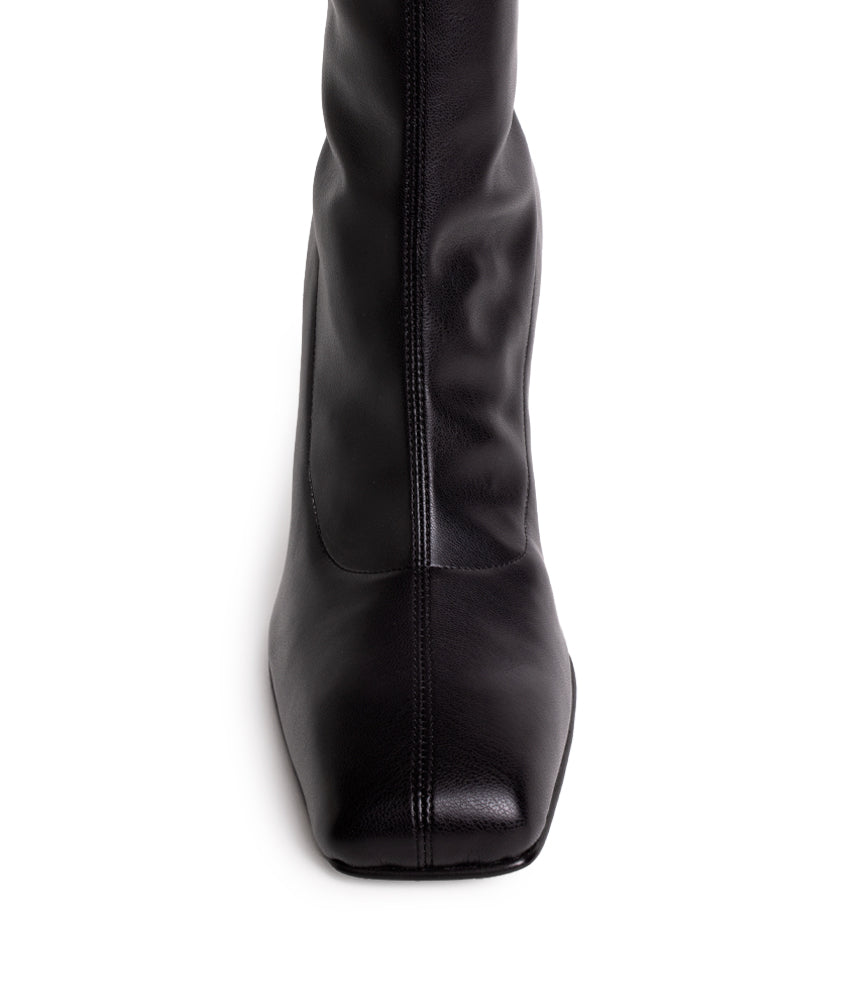 LOULOU SYNTHETIC LEATHER IN BLACK