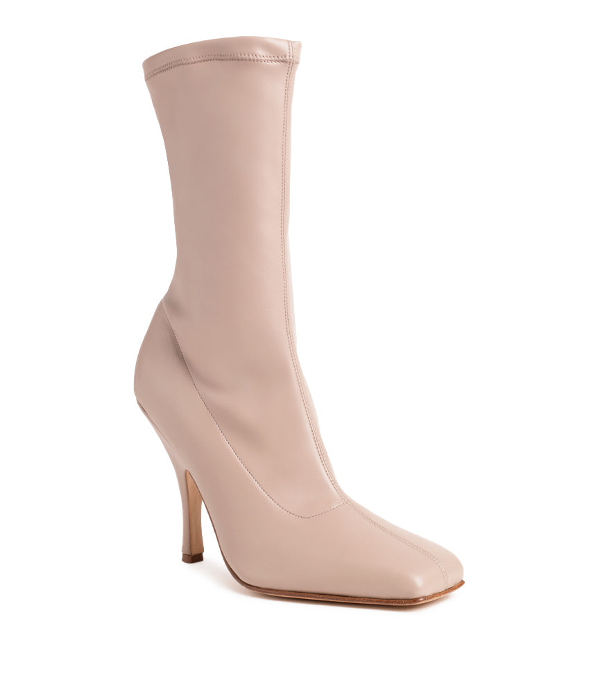 LOULOU SYNTHETIC LEATHER IN TAUPE