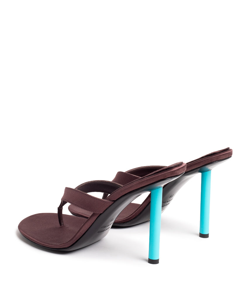MICHALS SATIN IN BROWN AND CYAN