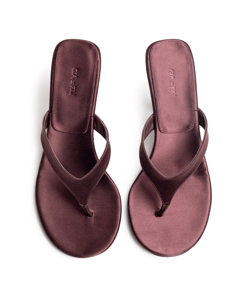 MICHALS SATIN IN BROWN AND CYAN