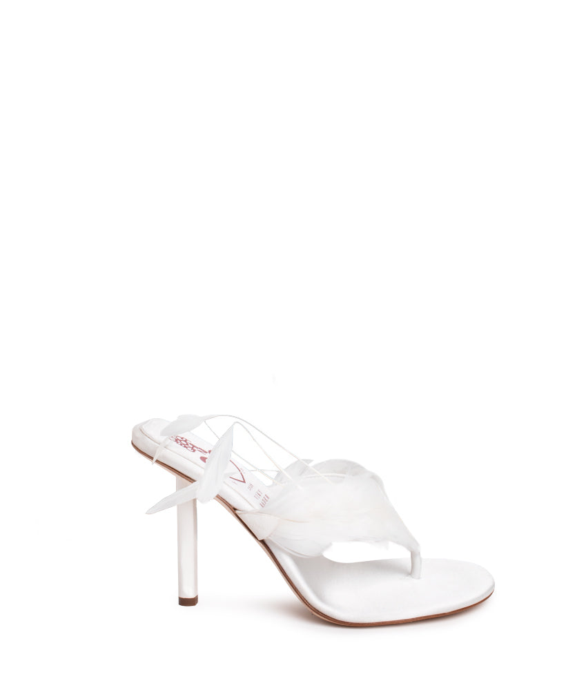 MICHALS FEATHER SATIN IN WHITE