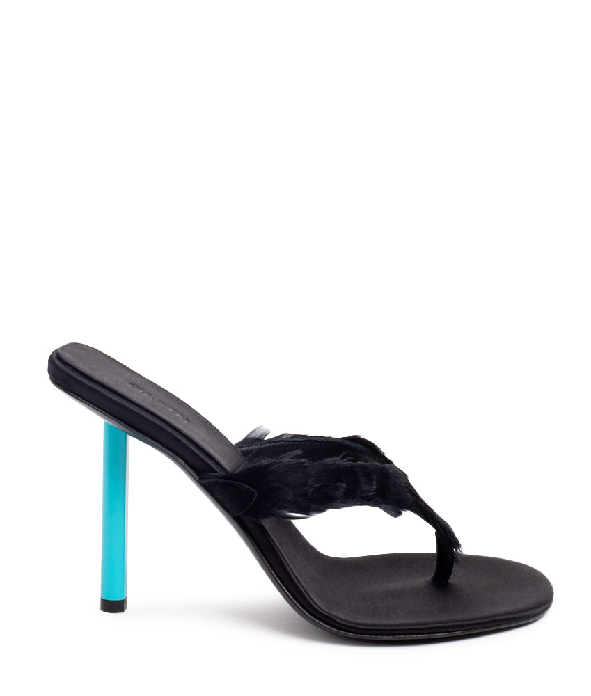 MICHALS SUEDE LEATHER IN BLACK AND CYAN