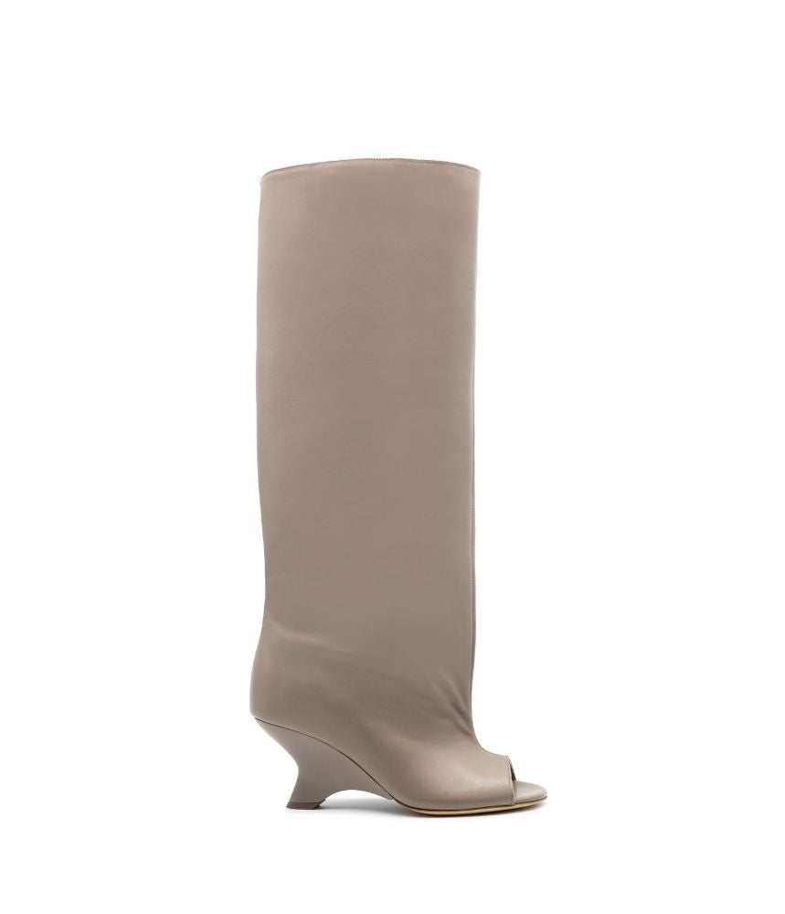 NINETTE CALF LEATHER IN TAUPE