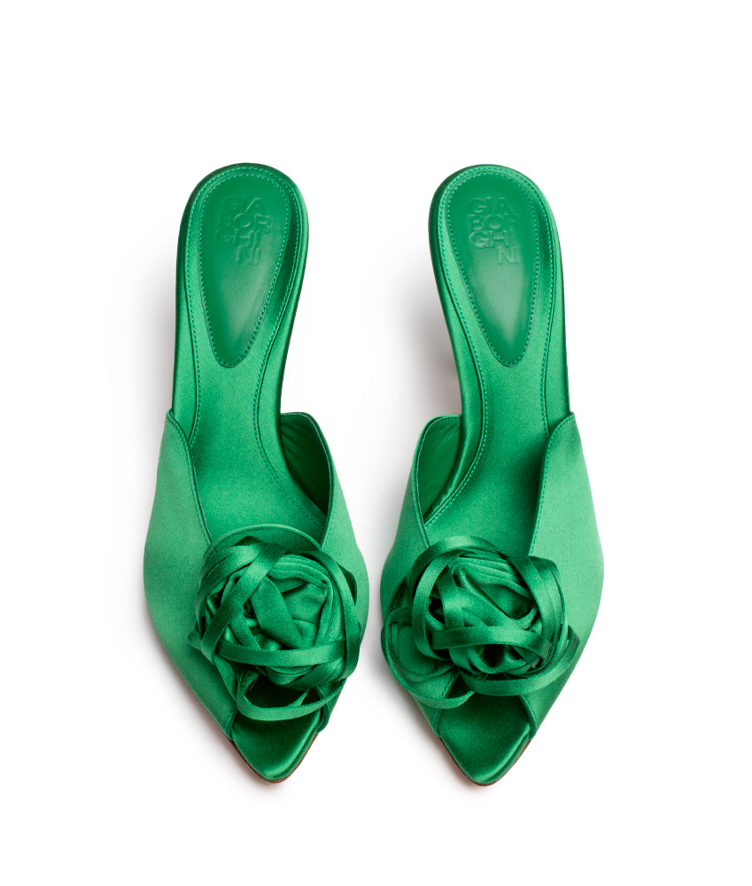 ROMI FLOWER SATIN IN GREEN