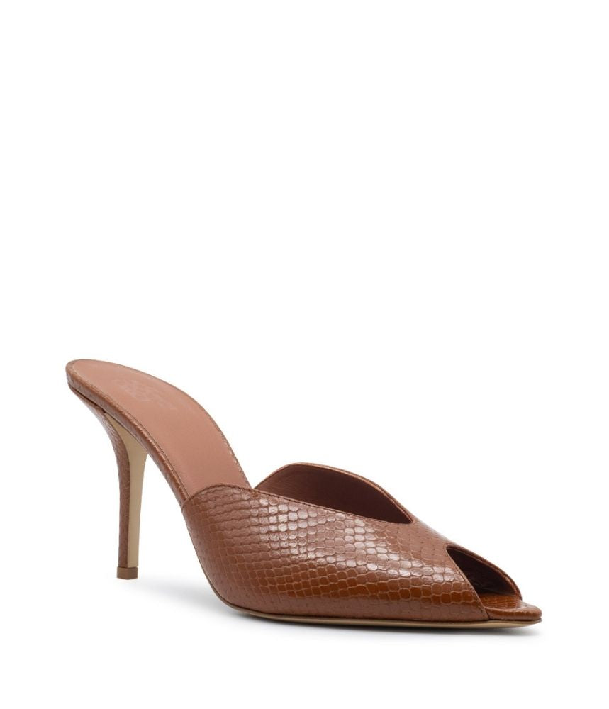 ROMI PYTHON PRINTED LEATHER IN CARAMEL