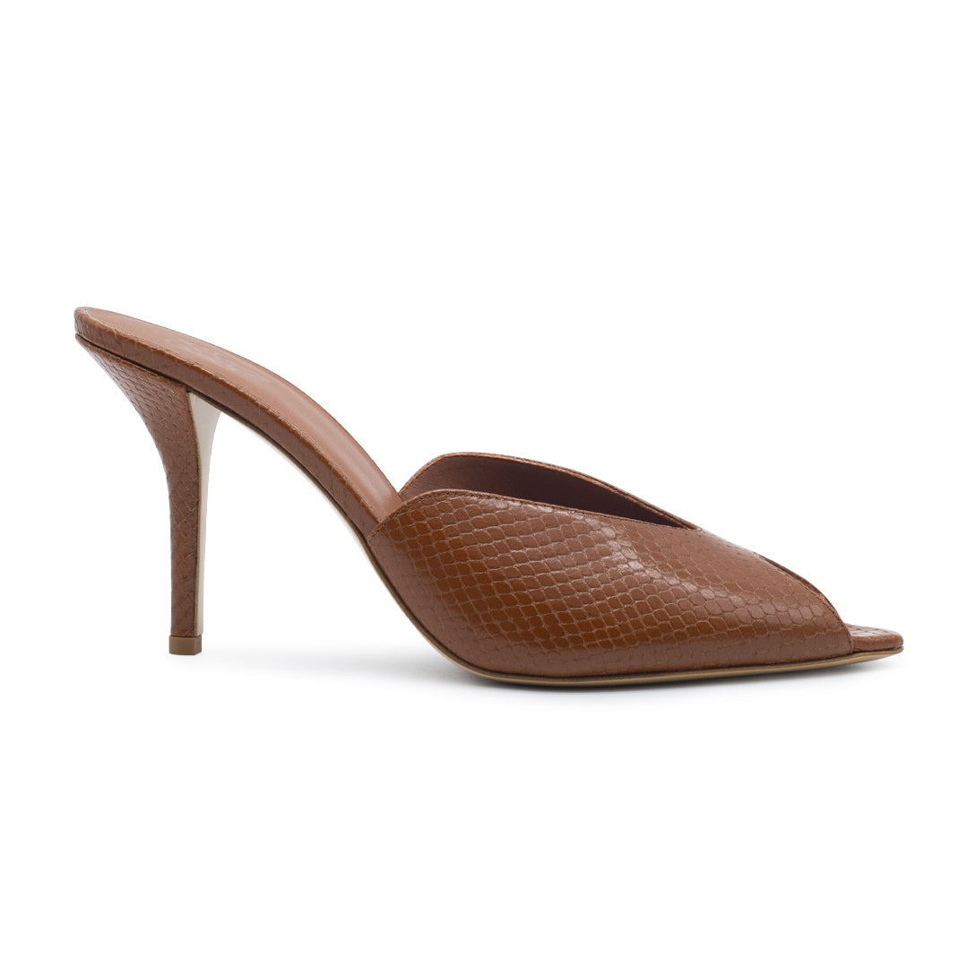 ROMI PYTHON PRINTED LEATHER CARAMEL