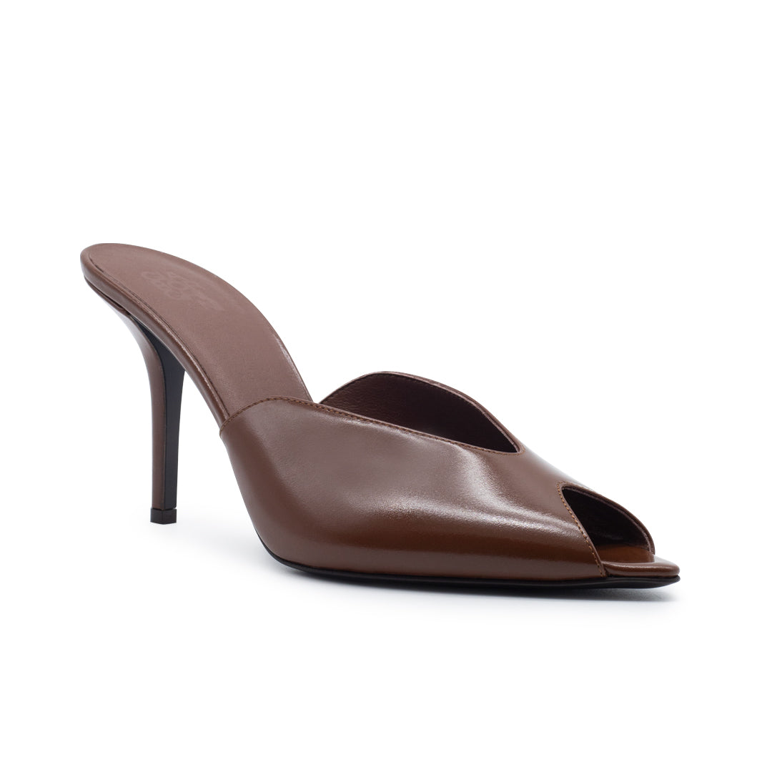 ROMI SHINY CALF LEATHER BROWN