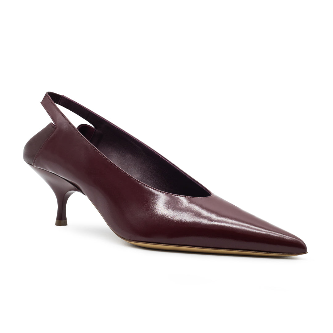 SLOANE SHINY CALF LEATHER BORDEAUX