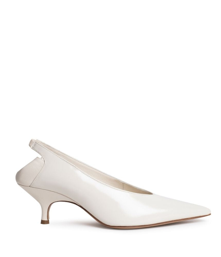 SLOANE SHINY CALF LEATHER IN MILK