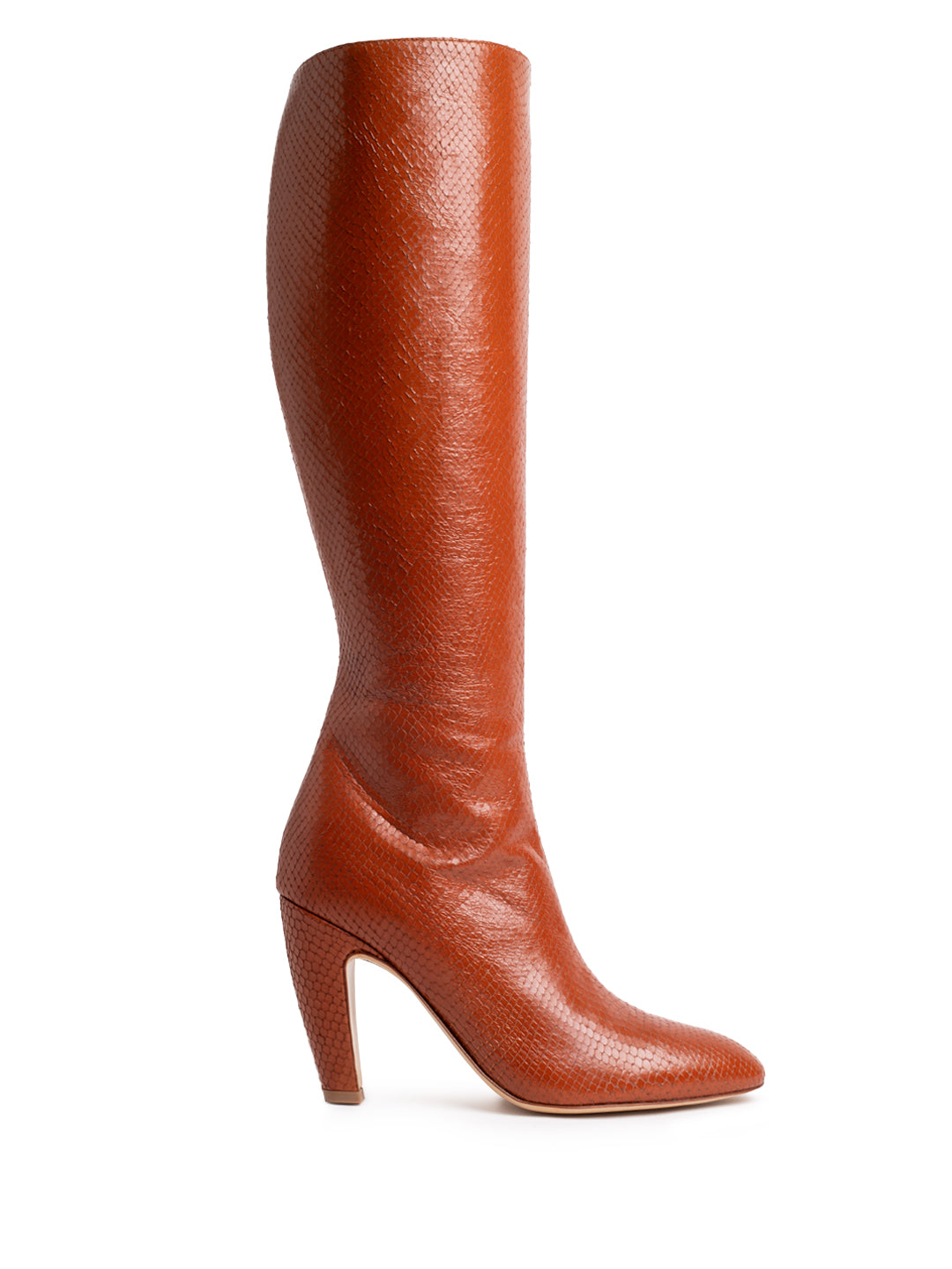 THELMA BOOT IN PYTHON CARAMEL