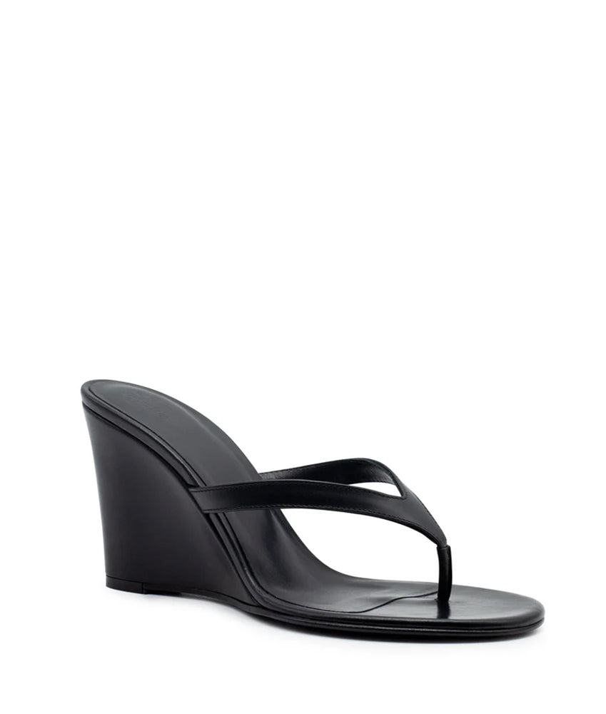 THE WEDGE LEATHER IN BLACK
