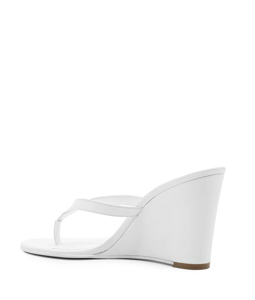 THE WEDGE LEATHER IN OPTIC WHITE