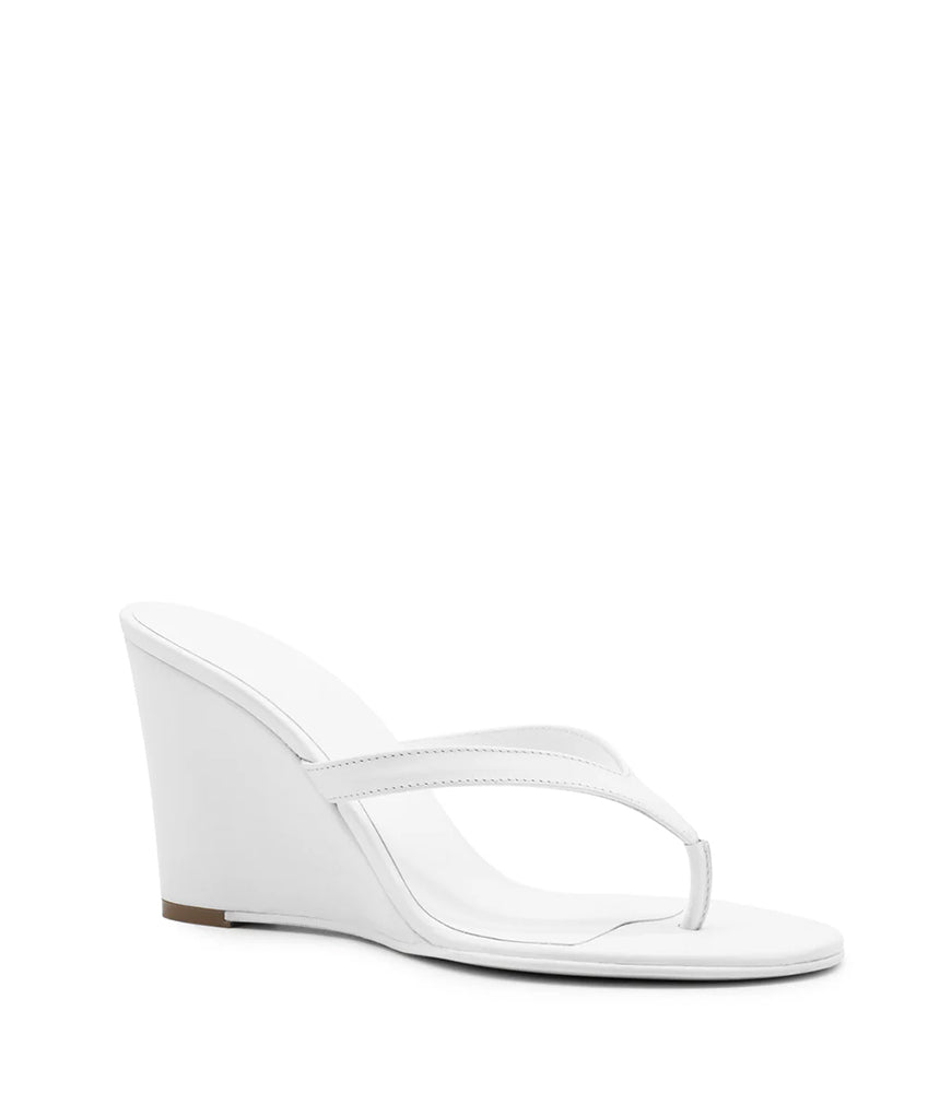 THE WEDGE LEATHER IN OPTIC WHITE