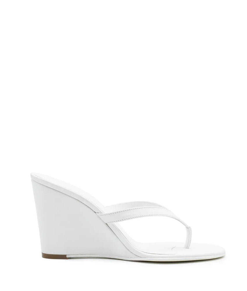 THE WEDGE LEATHER IN OPTIC WHITE
